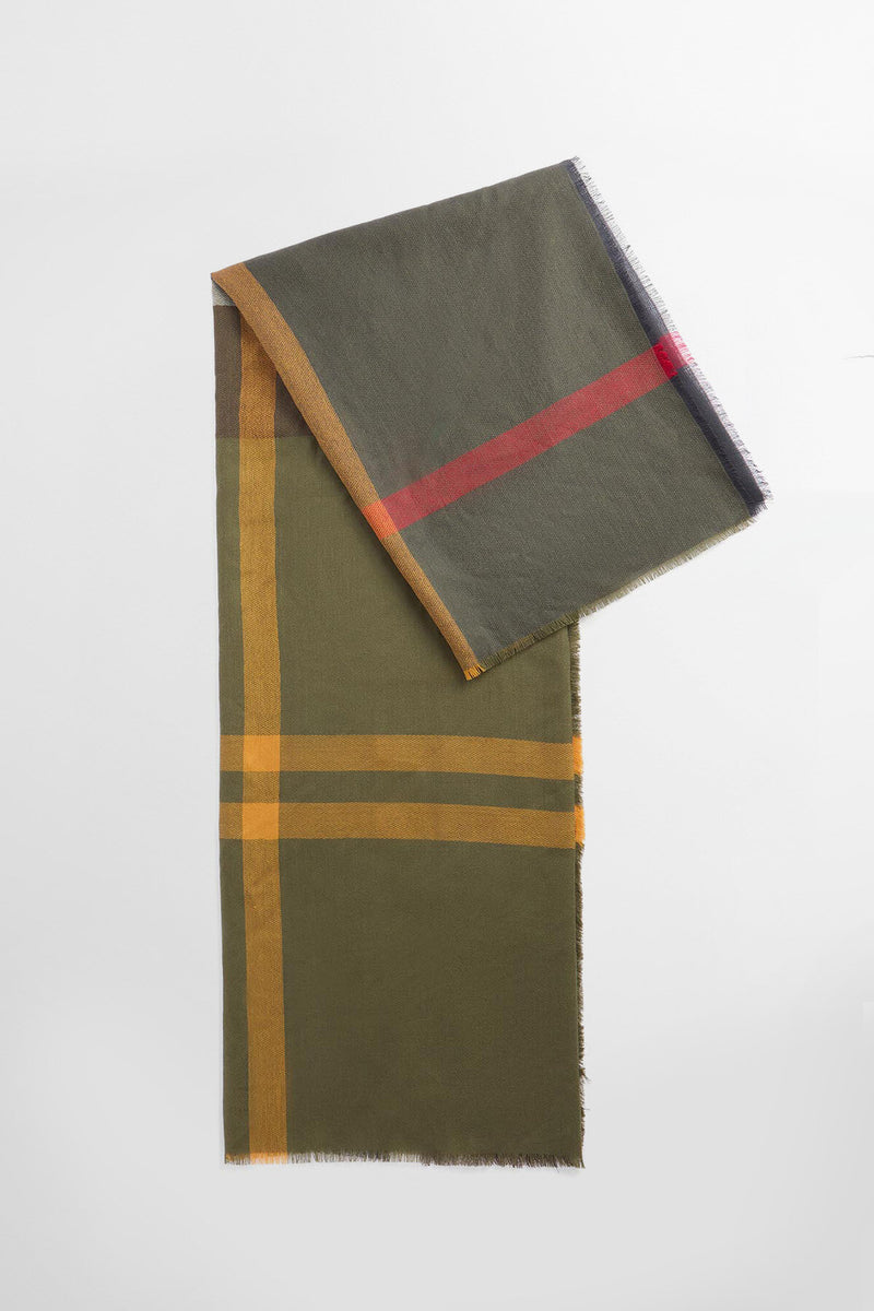 Saffron Tartan Lambswool Scarf