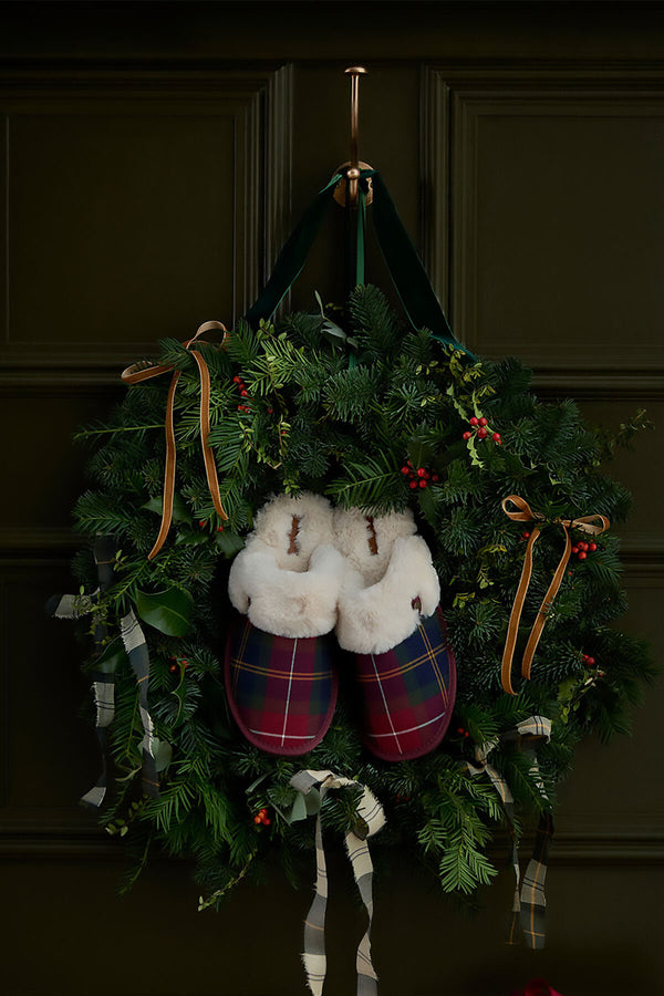 Claudia Tartan Mule Slippers