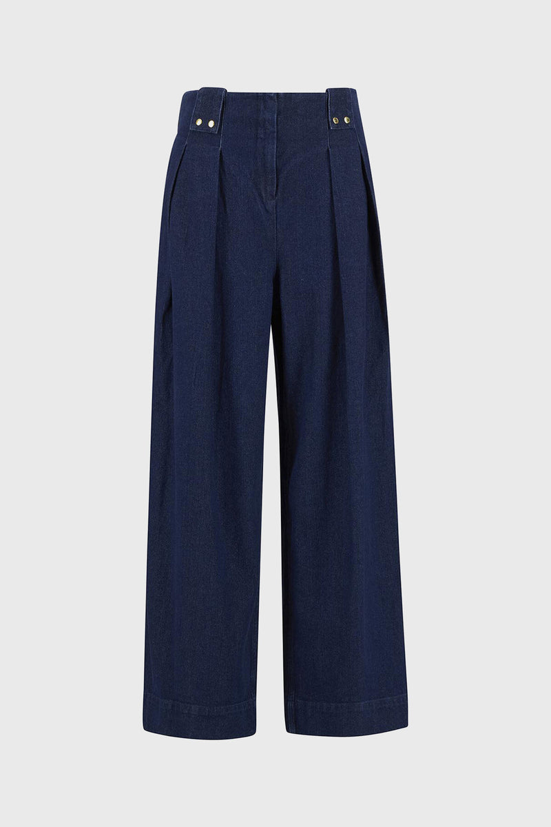 Arla Denim Wide-Leg Trousers