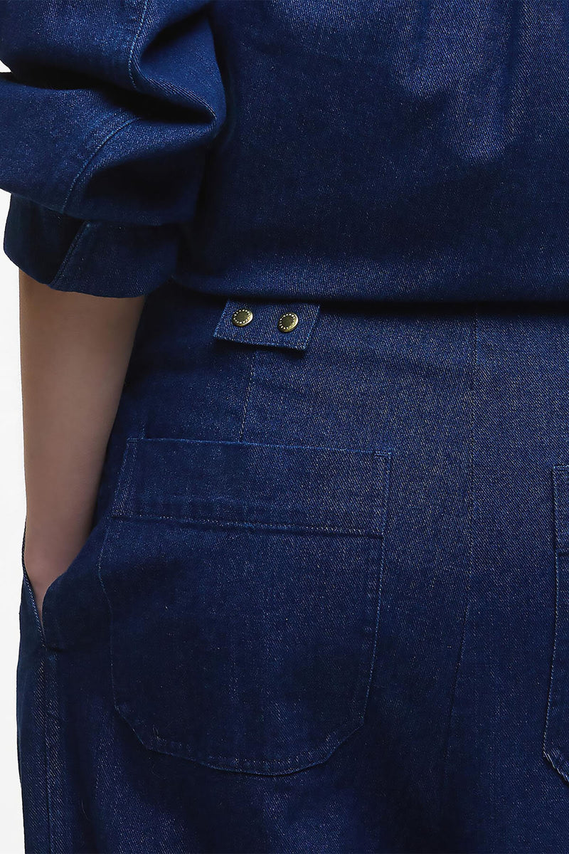 Arla Denim Wide-Leg Trousers