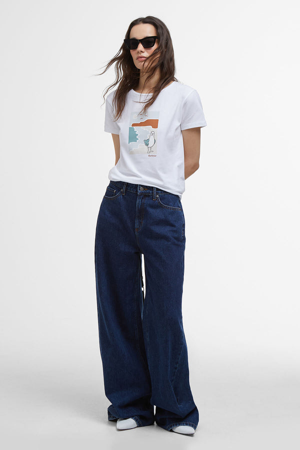 T-shirt con stampa Merseyside Barbour