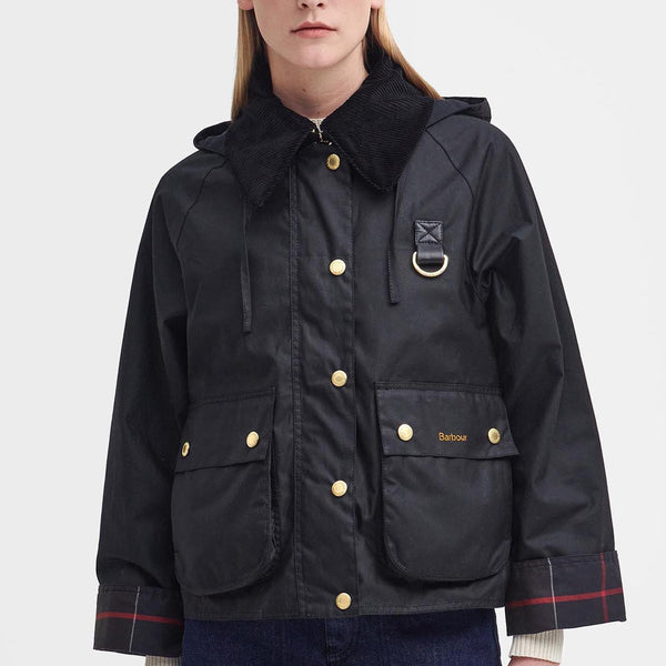 Barbour Lady Giacca cerata Reighton Spey Black/classic