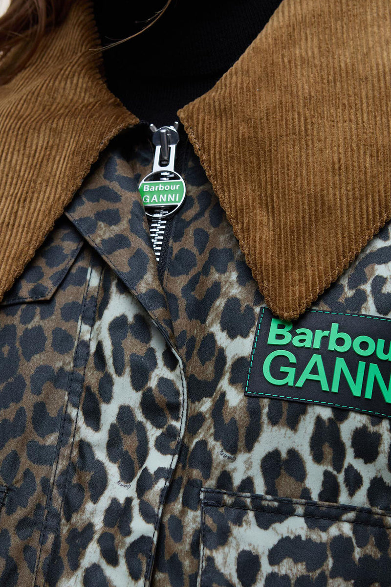 Barbour Ganni Printed Wax Anorak Smock