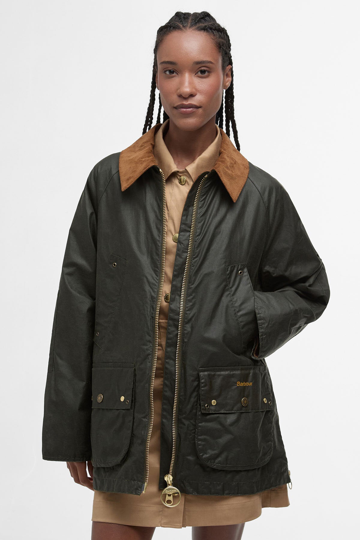Barbour Raelynn Waxed Jacket Archive olive/ancien by Barbour Lady