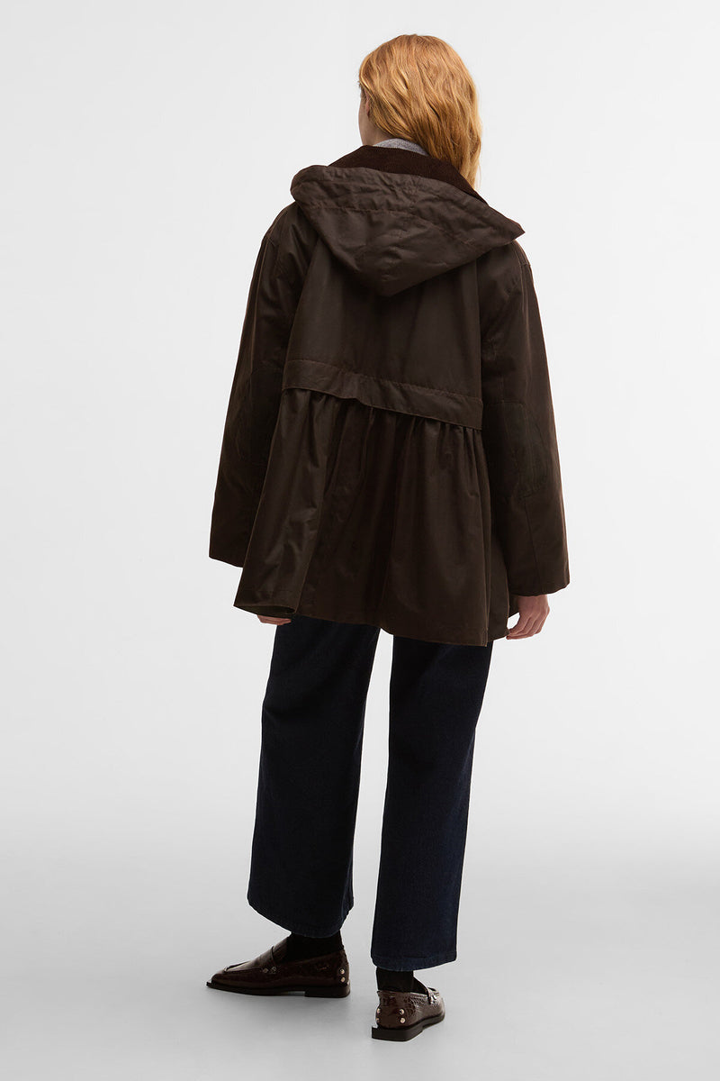 Giacca cerata con peplo Barbour x GANNI