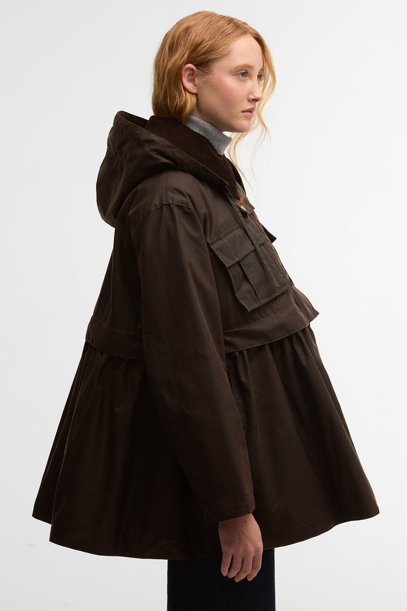 Giacca cerata con peplo Barbour x GANNI