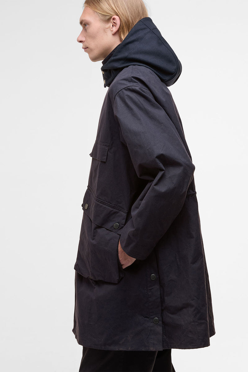 Barbour x Kaptain Sunshine Oversized Bedale Casual Field Coat Dark