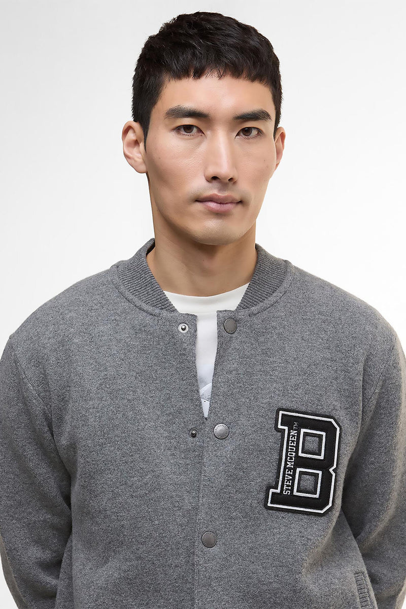 Letterman Knitted Bomber Jacket