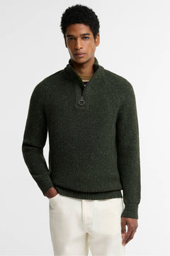 Essentials Fleck Wool Half-Zip Jumper