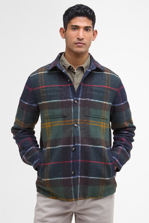 Overshirt Chapter a quadri leggermente aderente