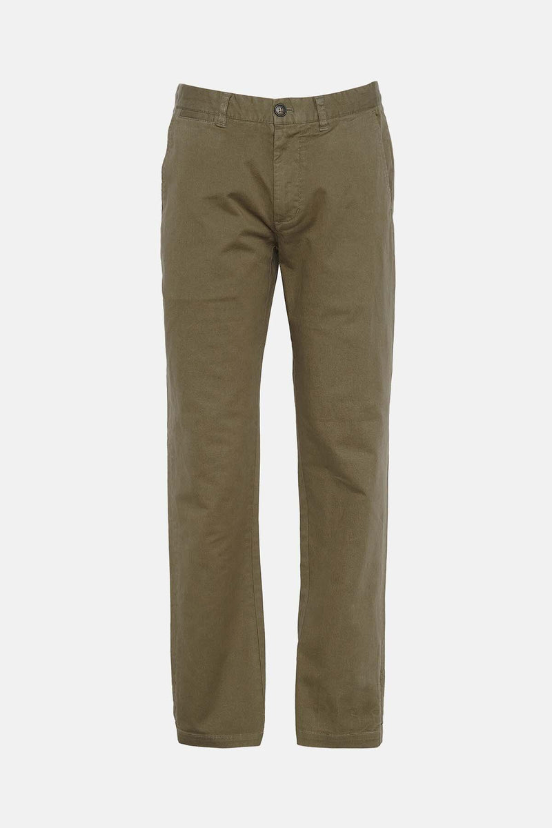 Pantaloni in tessuto stretch lavato dalla vestibilità leggermente aderente 