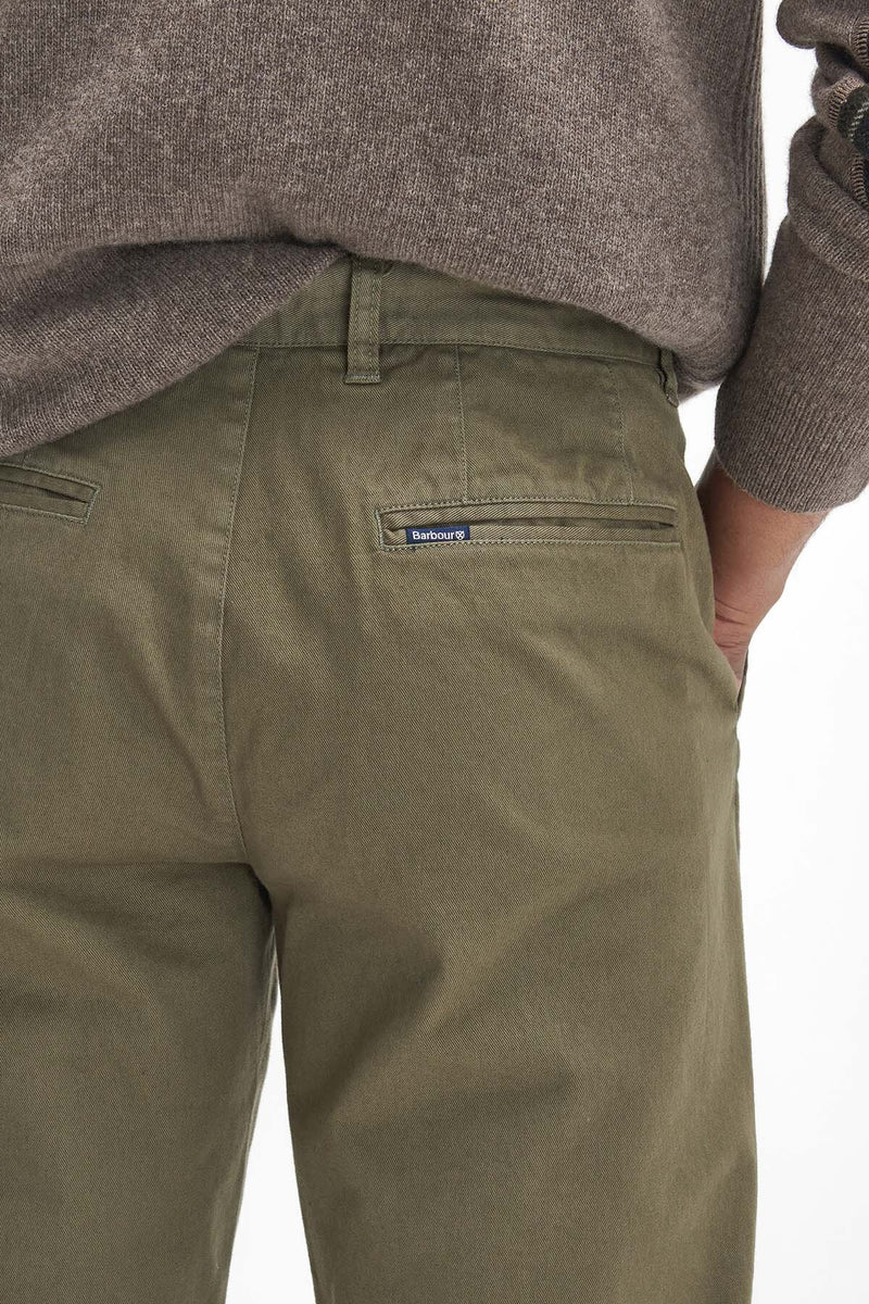 Pantaloni in tessuto stretch lavato dalla vestibilità leggermente aderente 