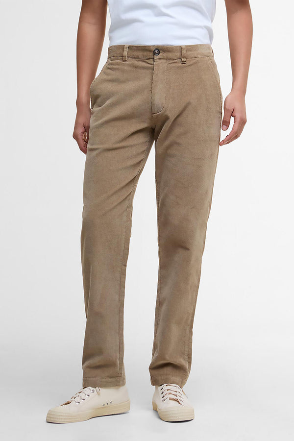 Pantaloni leggermente aderenti in velluto stretch a coste