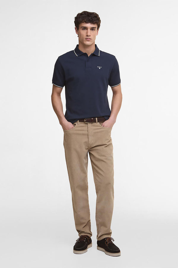 Pantaloni in velluto stretch a coste sottili dalla vestibilità regular