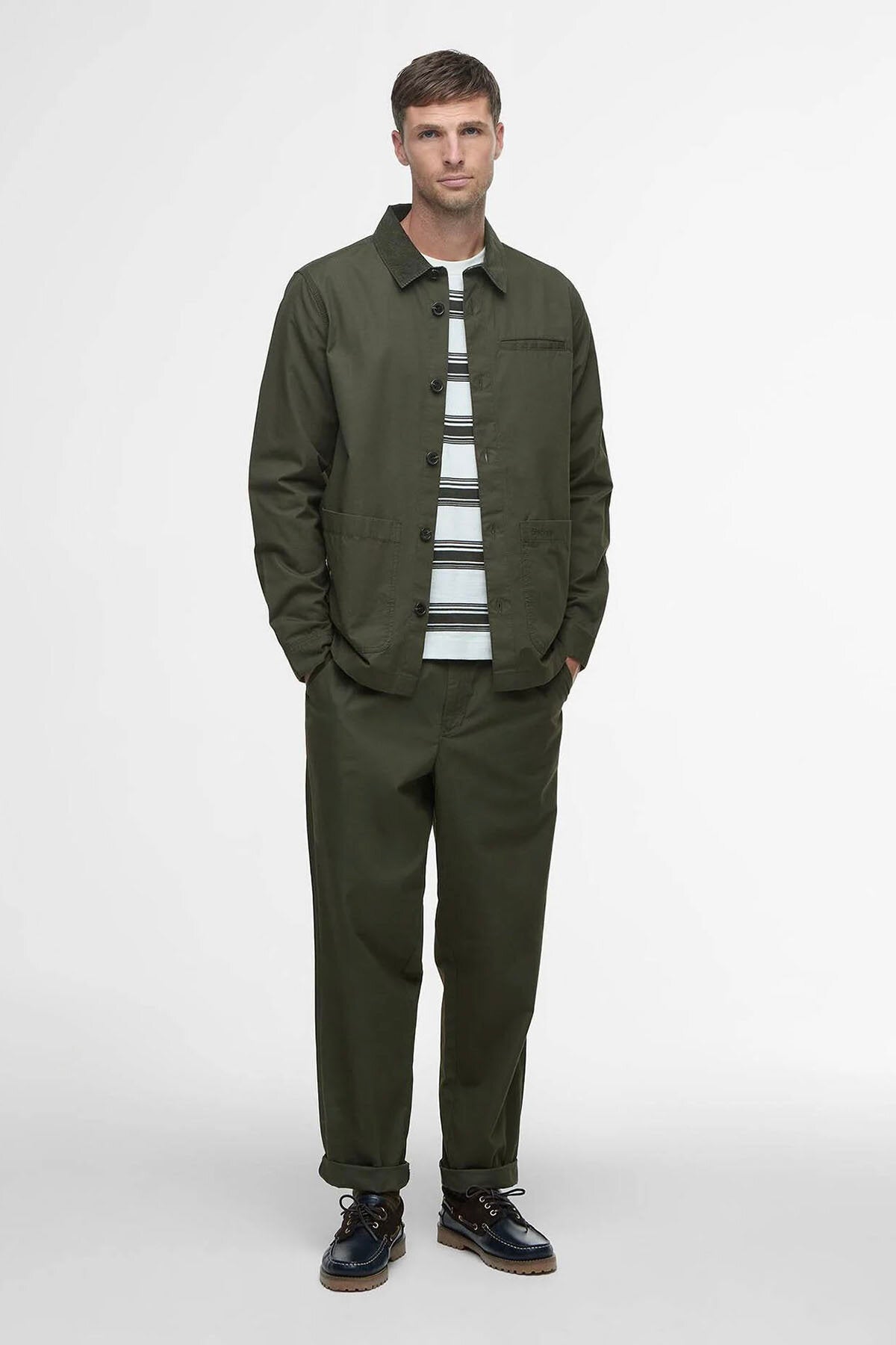 Cole Poplin Trousers Olive by Barbour | Men | WP Store