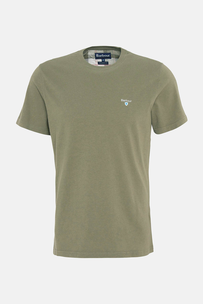 T-shirt sportiva con dettagli in tartan