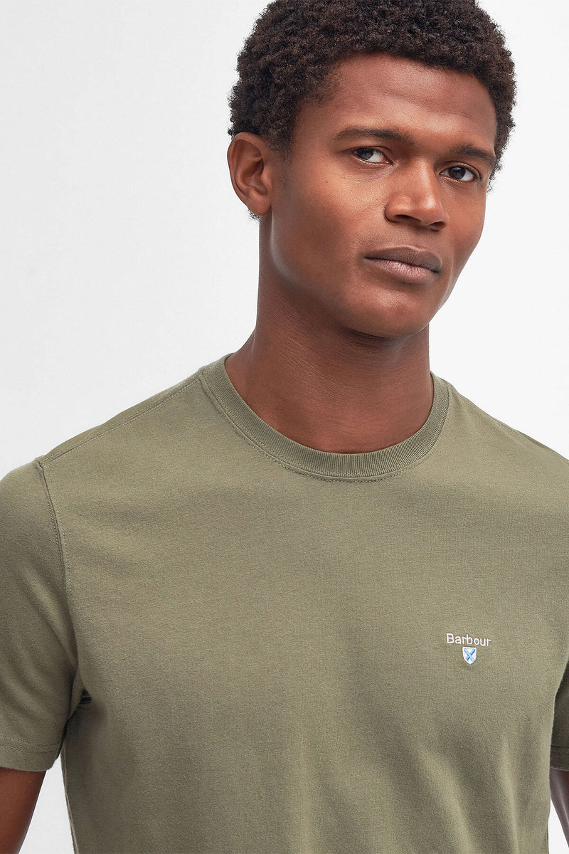 T-shirt sportiva con dettagli in tartan