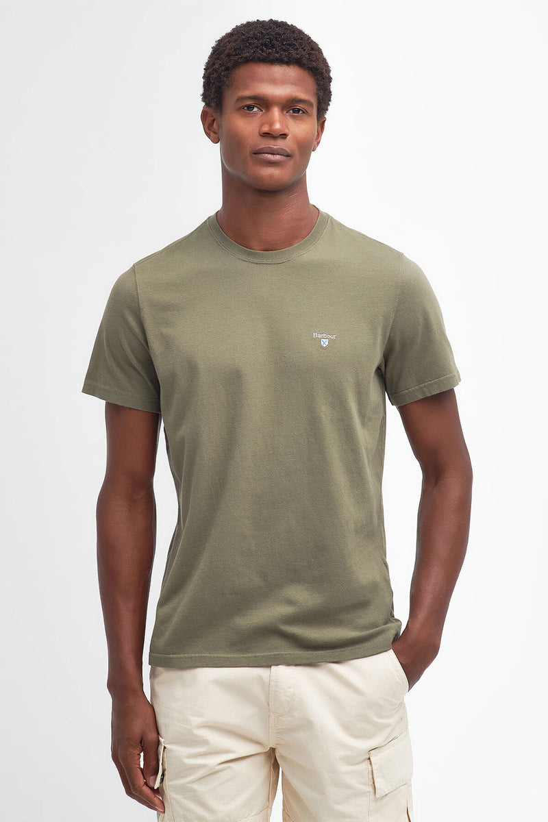 T-shirt sportiva con dettagli in tartan