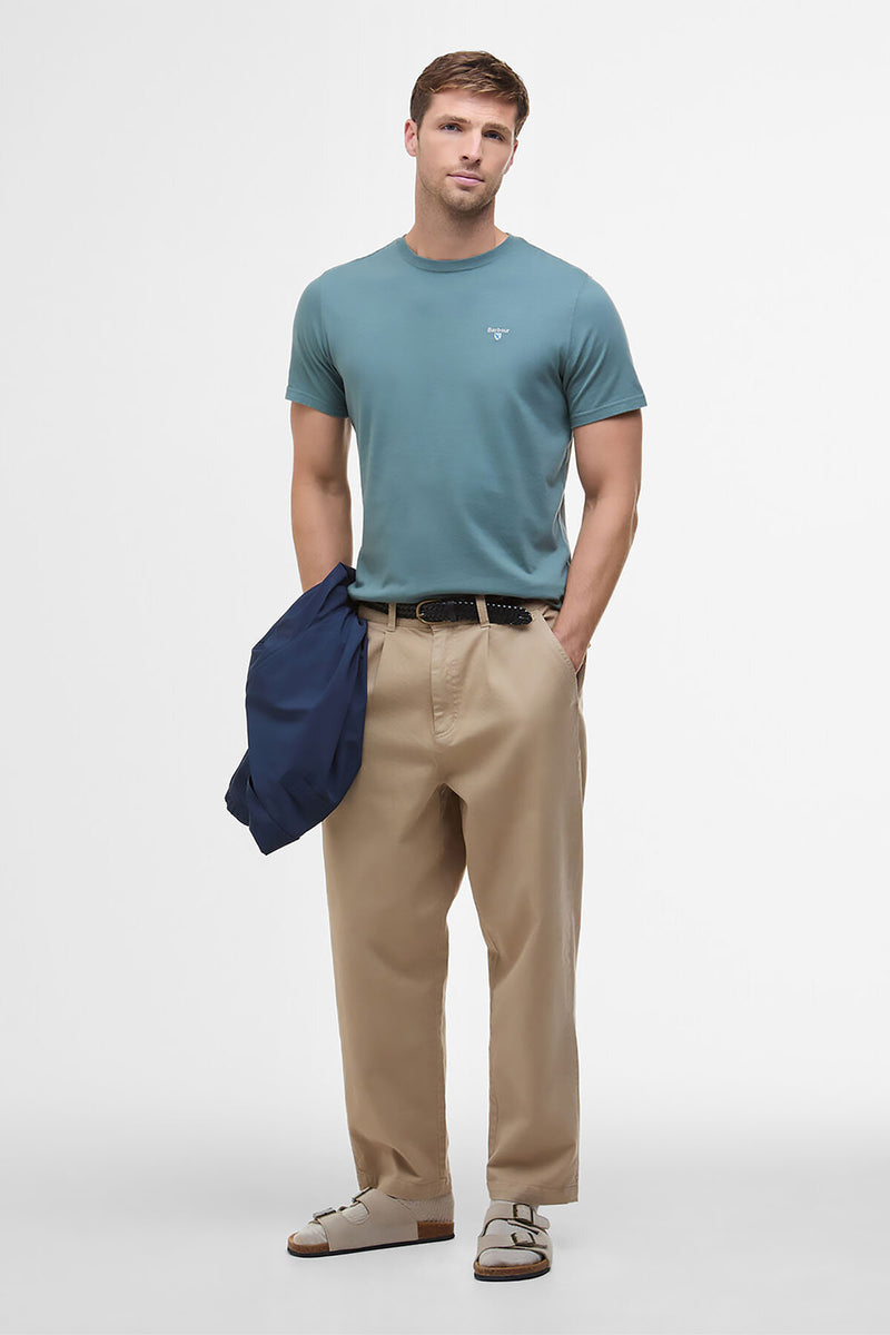 T-shirt sportiva con dettagli in tartan