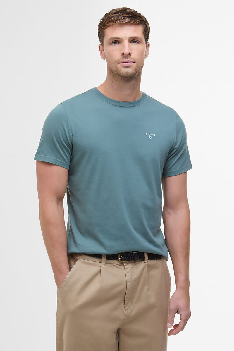 T-shirt sportiva con dettagli in tartan