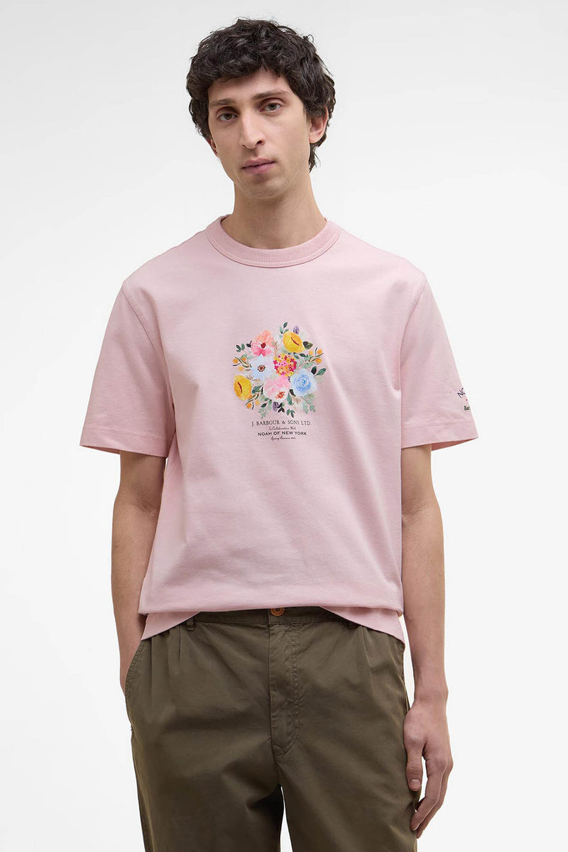 T-shirt a fiori Barbour x NOAH