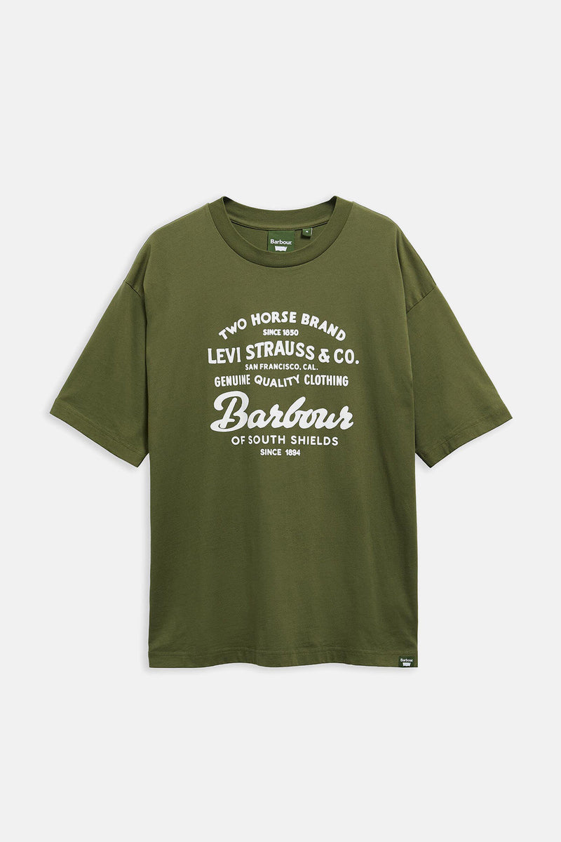T-shirt con stampa Barbour x Levi's