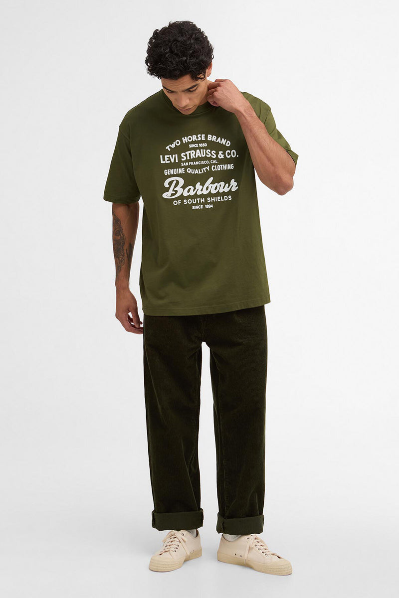 T-shirt con stampa Barbour x Levi's