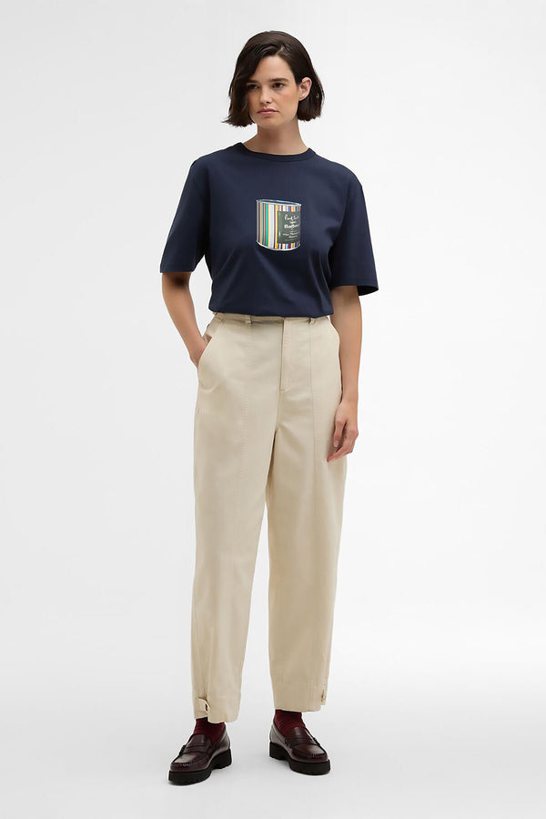 T-shirt con stampa barattolo di cera Paul Smith loves Barbour