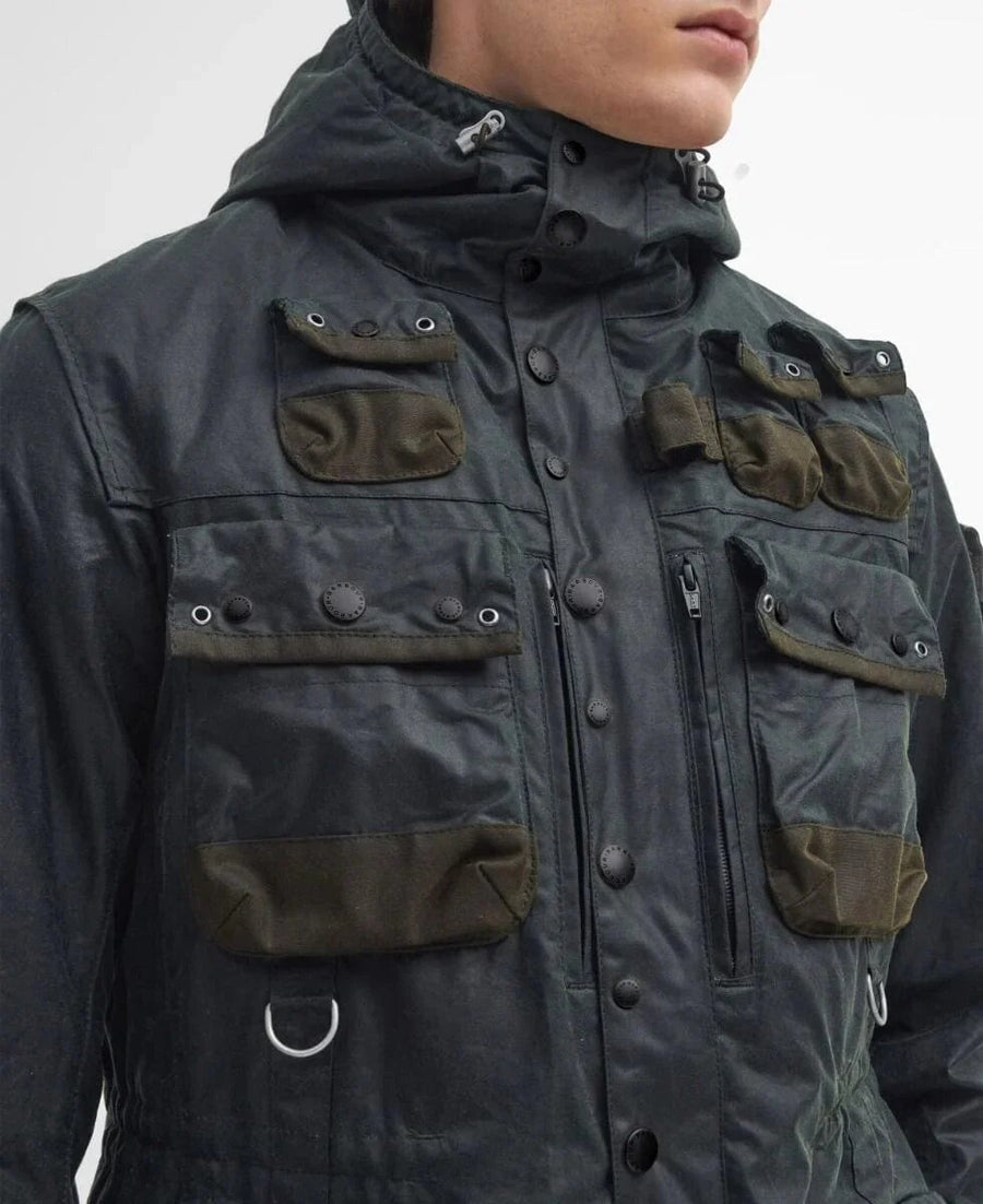 Barbour x TO KI TO Military Waxed Jacket Sage by Barbour | Men