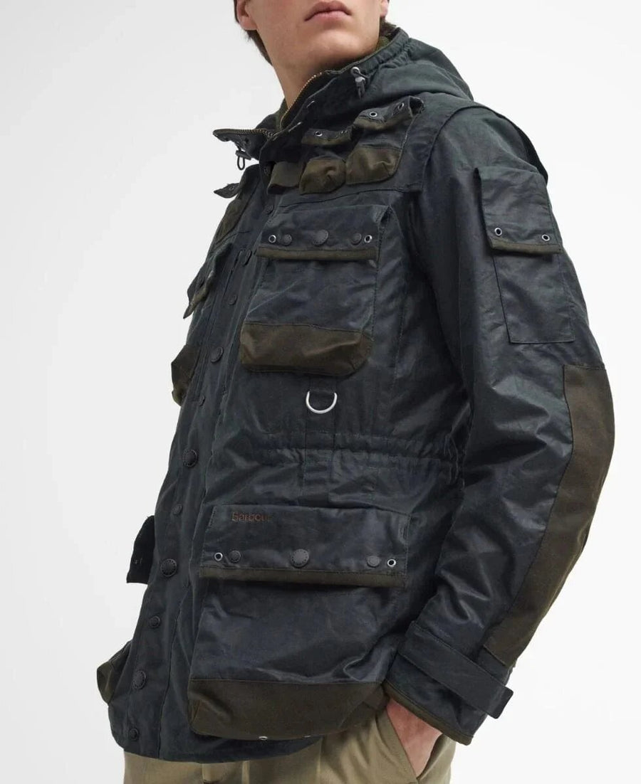 Barbour x TO KI TO Military Waxed Jacket Sage by Barbour | Men