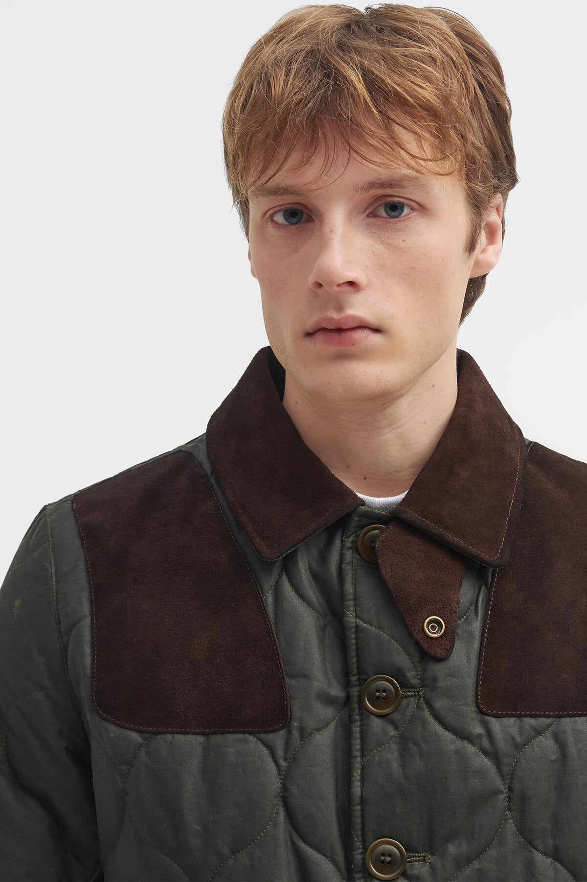 Barbour x TO KI TO Sporting Quilted Waxed Jacket Archive olive by
