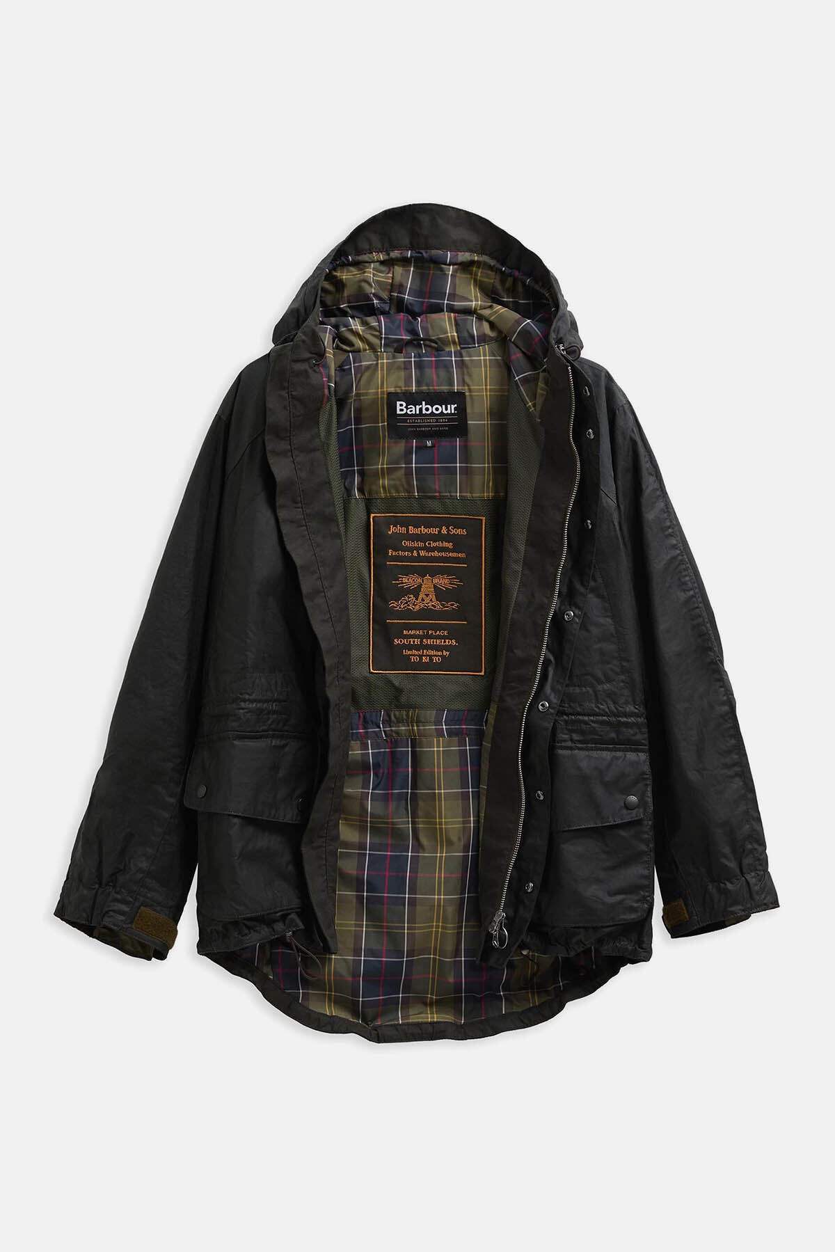 Barbour x TO KI TO Mountain Waxed Jacket Sage by Barbour | Men 