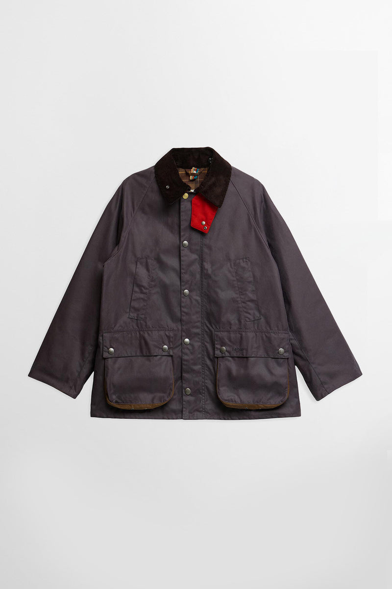 Paul Smith loves Barbour Oversized Bedale Waxed Jacket Grey lilac