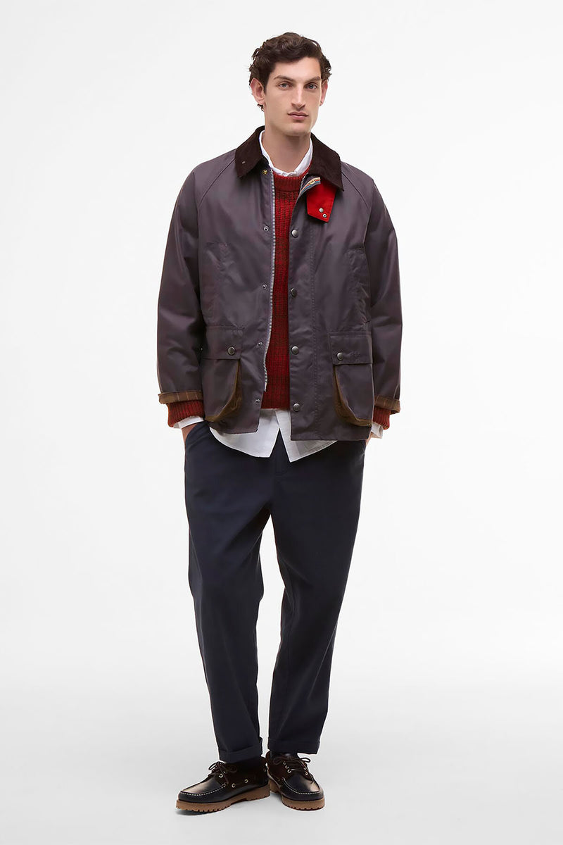 paulsmith × Barbour bedale オーバーサイズ Paul Smith loves Barbour Oversized Bedale Waxed Jacket Grey lilac
