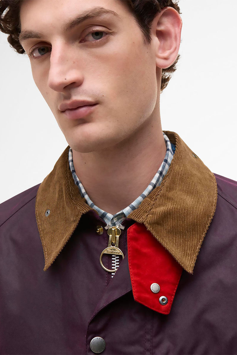 Barbour Giacca cerata Transport Paul Smith loves Barbour Grape