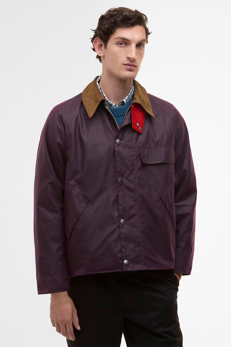 Barbour Giacca cerata Transport Paul Smith loves Barbour Grape