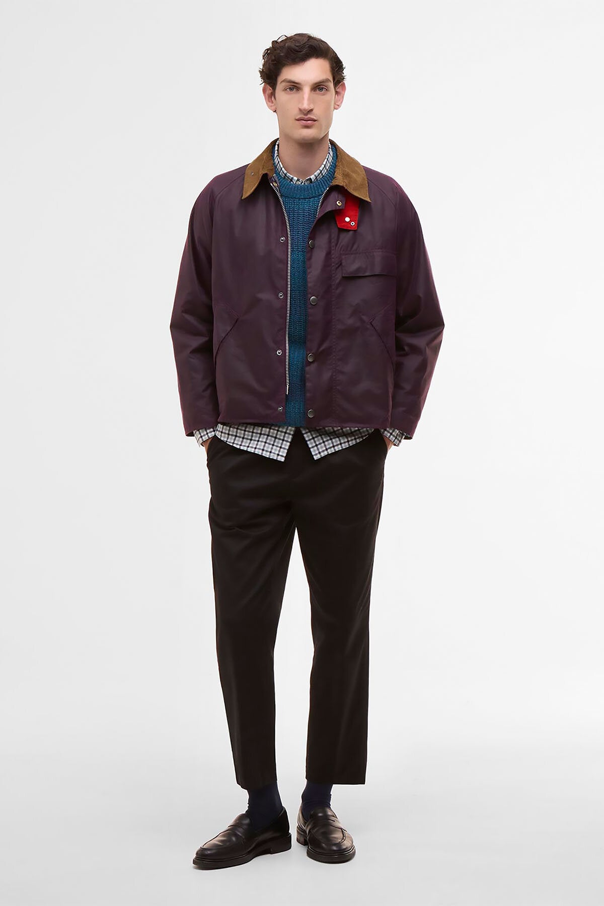 Barbour Giacca cerata Transport Paul Smith loves Barbour Grape