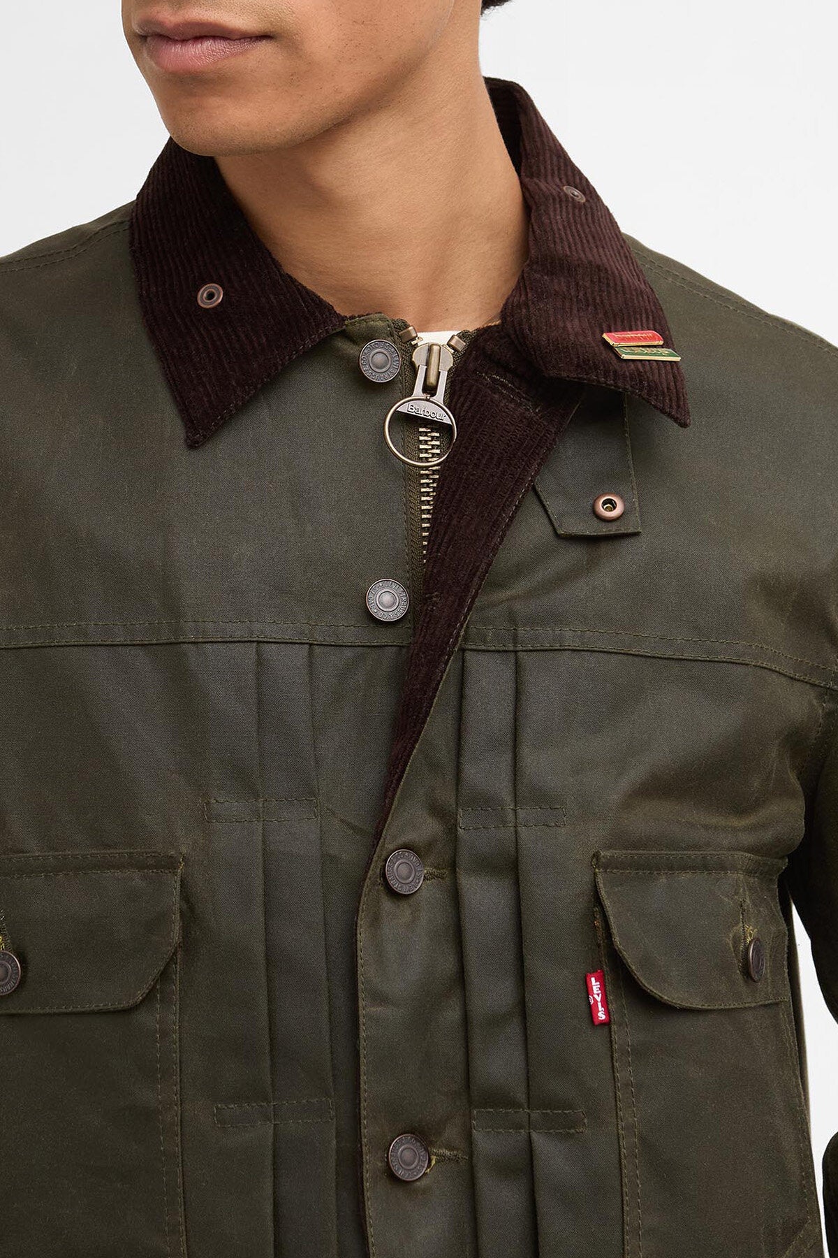 Barbour x Levi's Type Ii Wax Jkt Archive olive by Barbour | Men