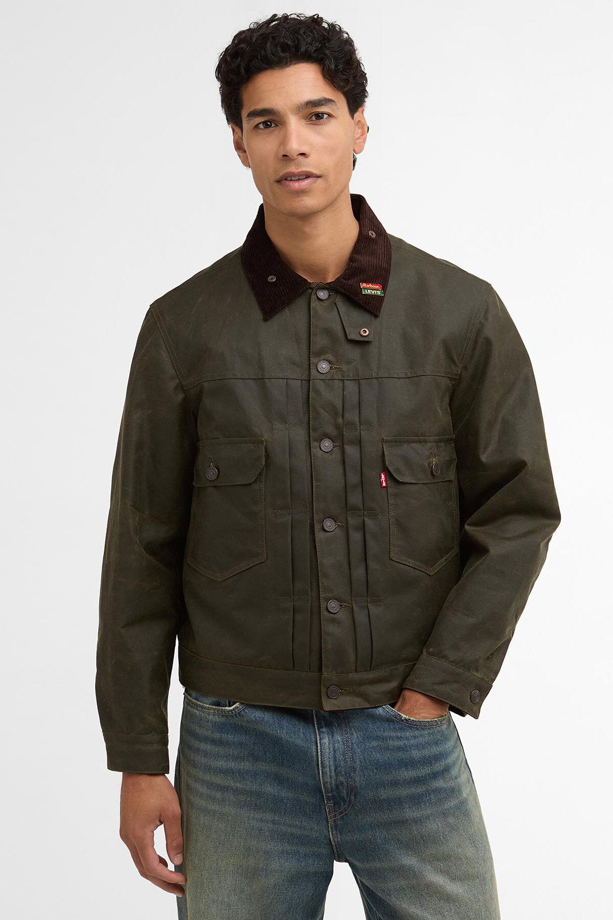 Barbour x Levi's Type Ii Wax Jkt Archive olive by Barbour | Men
