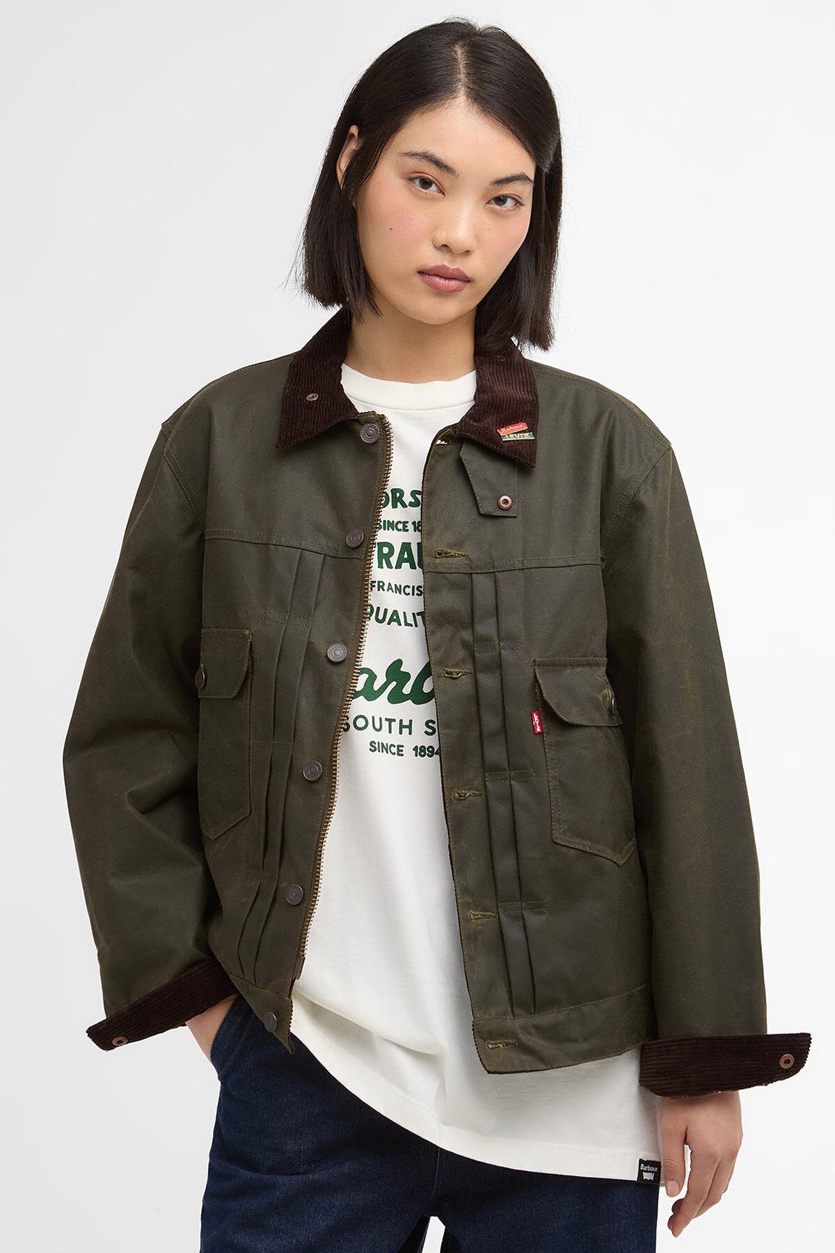 Levi’s X Barbour Type II Waxed Jacket M Barbour x Levi's Type Ii Wax Jkt Archive olive by Barbour | Men