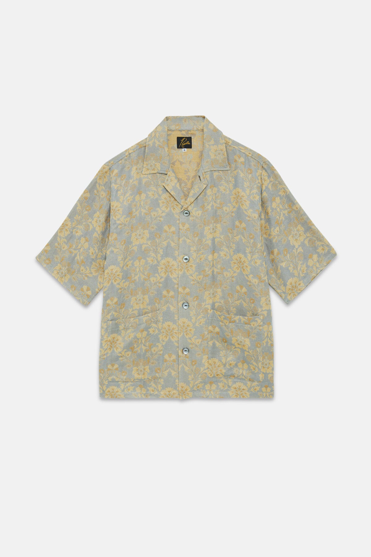 トップス Needles Cabana Shirt - Poly India Jq. Cabana Shirt Poly India Jacquard Grey/beige by Needles | Men | WP