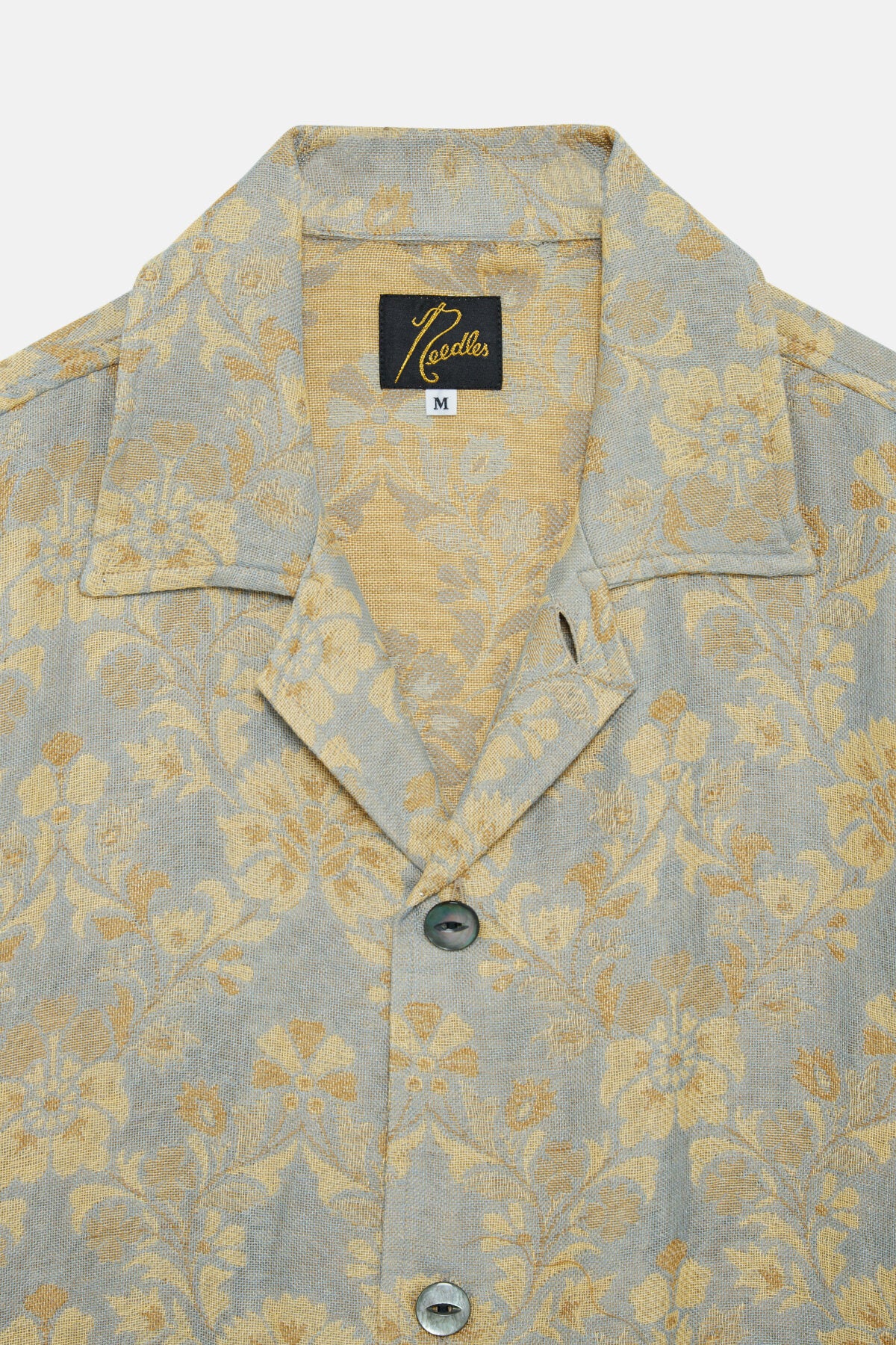 Cabana Shirt Poly India Jacquard Grey/beige by Needles | Men | WP