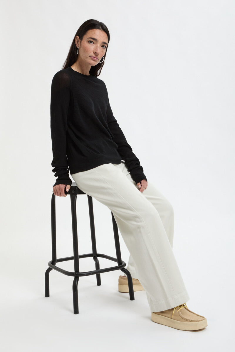 Maglione Trasparente con Collo Alto