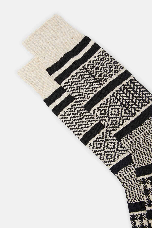 Multi jacquard crew socks