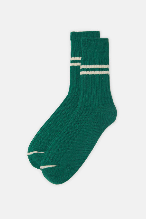 Merino lambs wool stripe socks