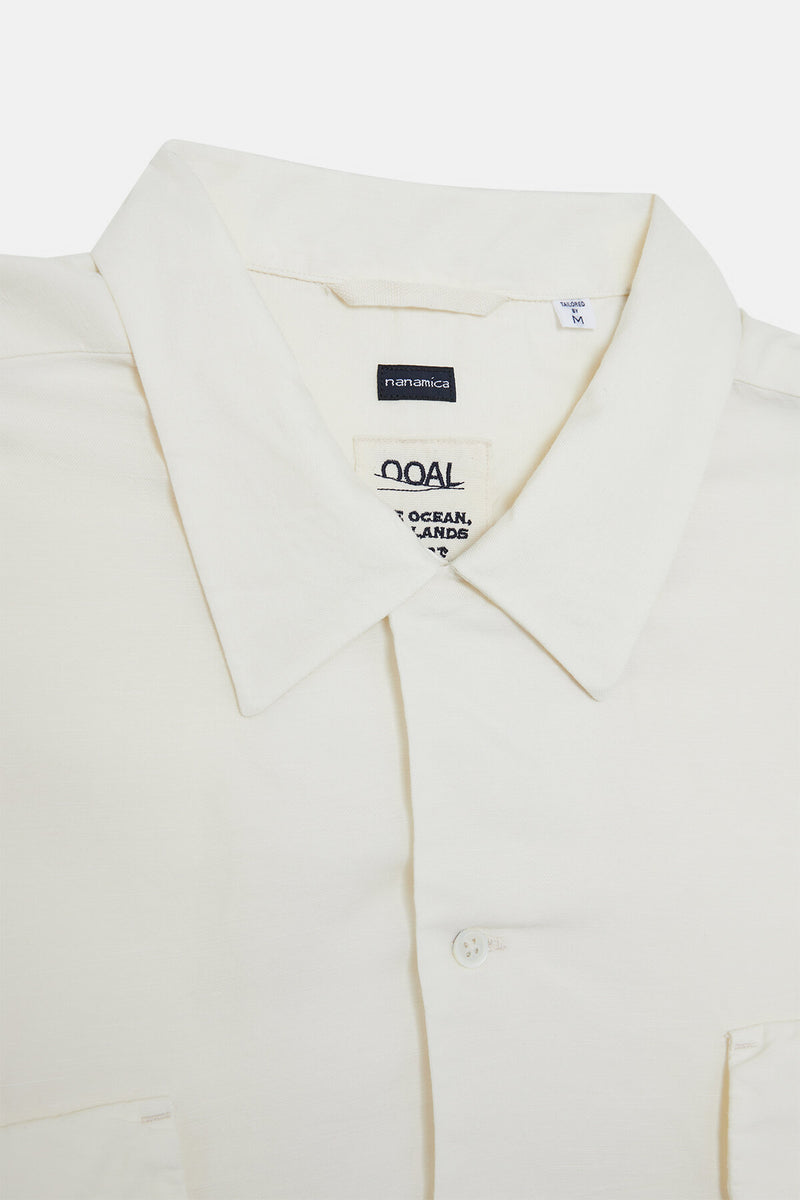 Open Collar Cupra Hemp Shirt