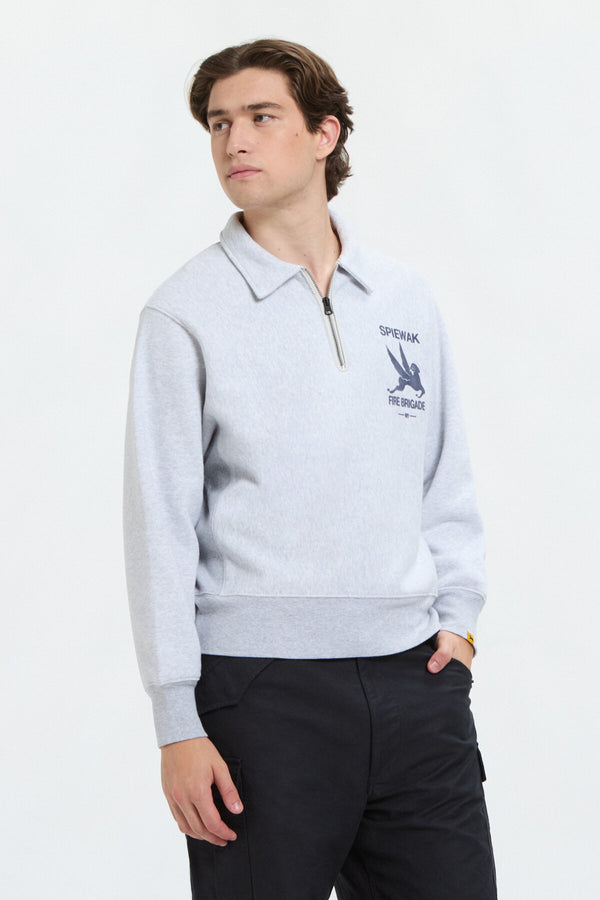 Half Zip Stand Collar Sweatshirt