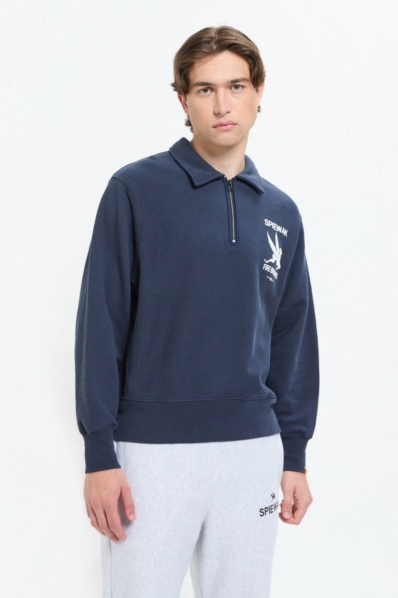 Half Zip Stand Collar Sweatshirt