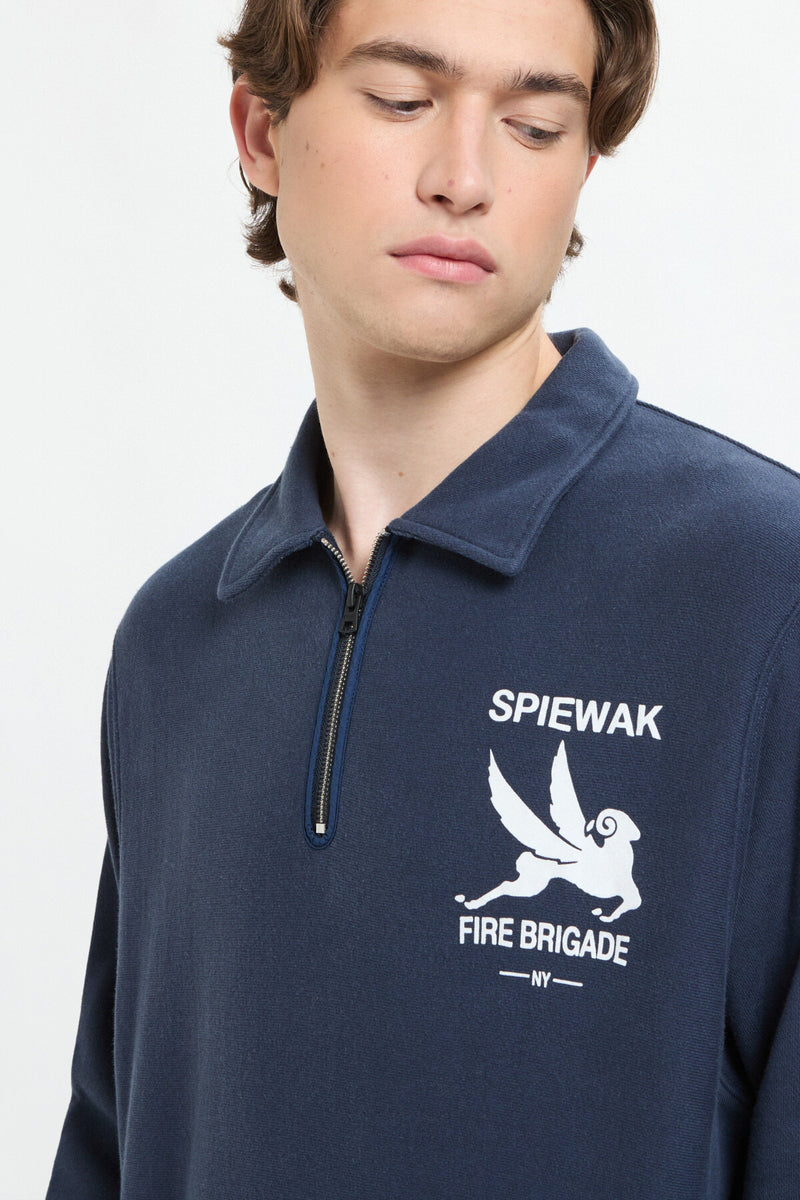 Half Zip Stand Collar Sweatshirt