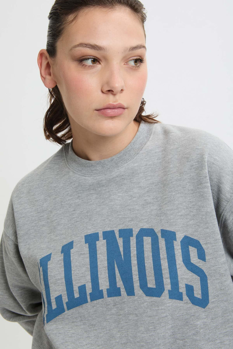 Felpa con stampa Illinois